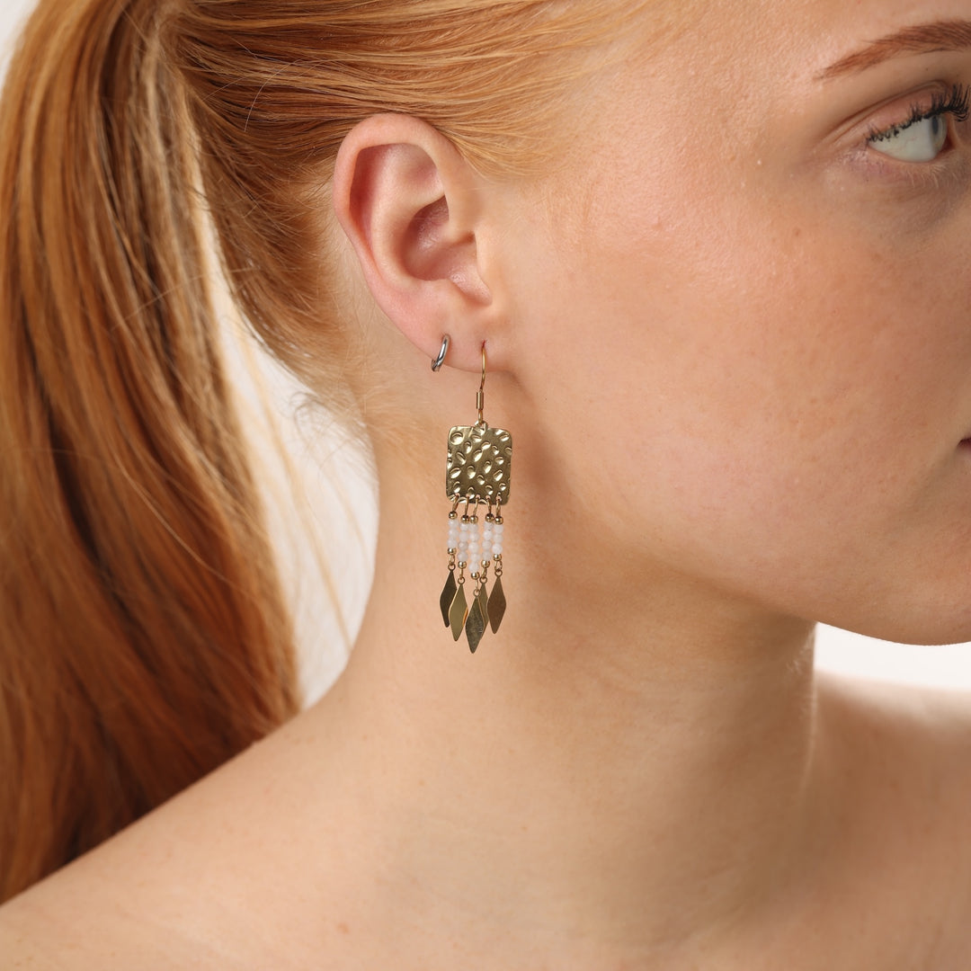 Britt - Pendientes Colgantes de Acero Inoxidable
