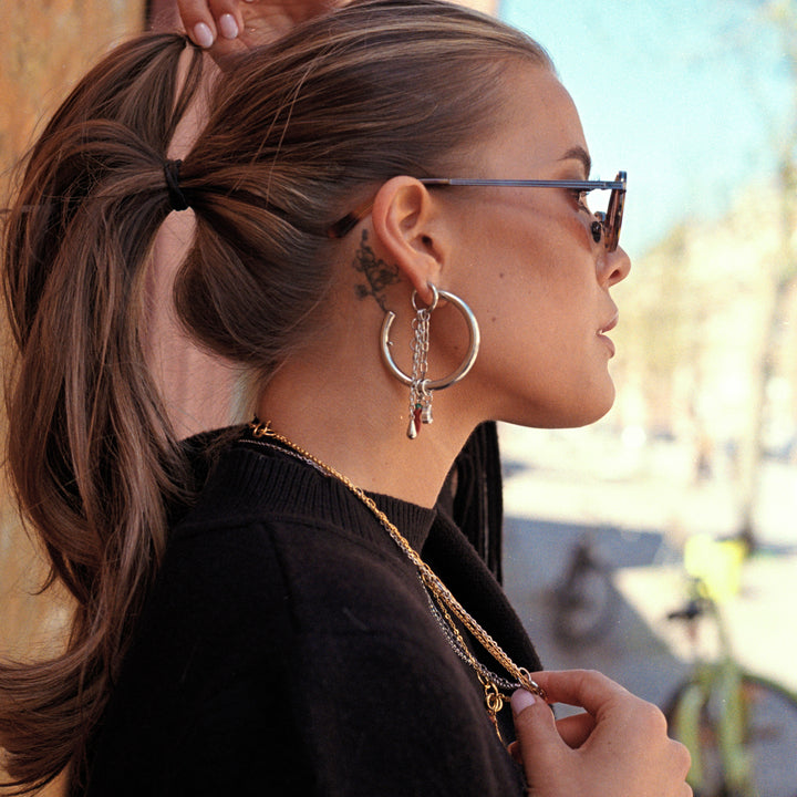 Onyx - Layered Chain Necklace Stainless Steel