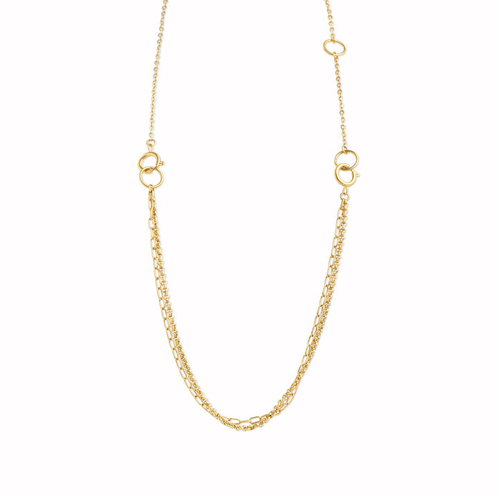 Onyx - Layered Chain Necklace Stainless Steel
