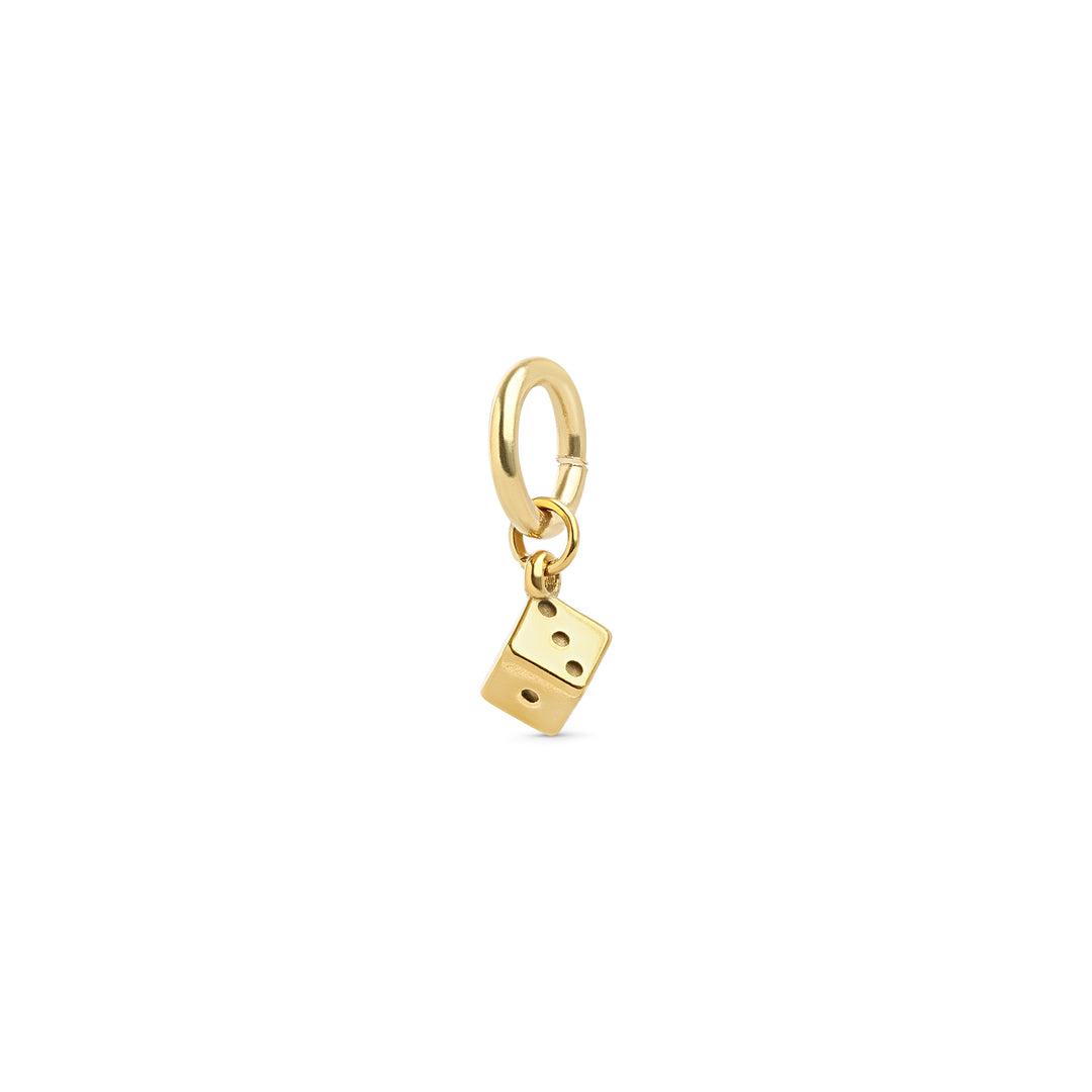 Lainey - Dado Charm de Acero Inoxidable