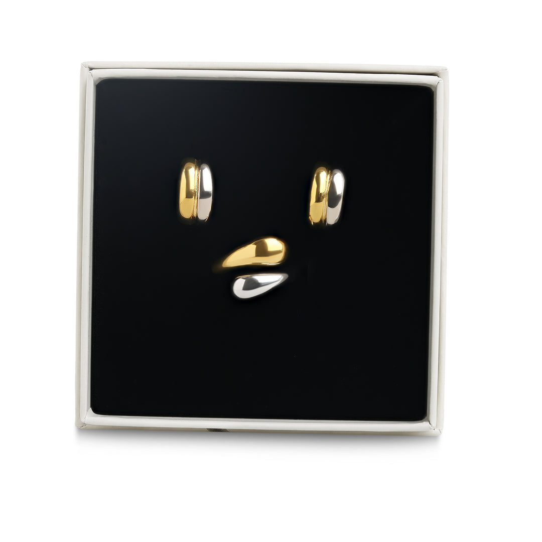 Conjunto de joyería - Pendientes y anillo de metal mixto Stainl
