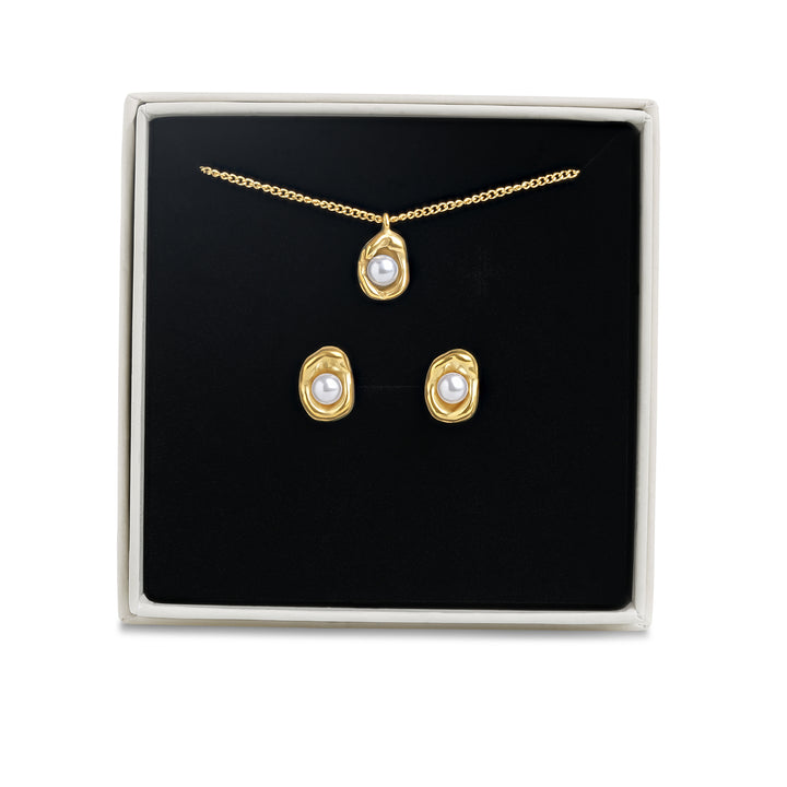 Jewellery Set - Ilse Earrings &amp; Necklace in Stainless Steel | Timi of Sweden
