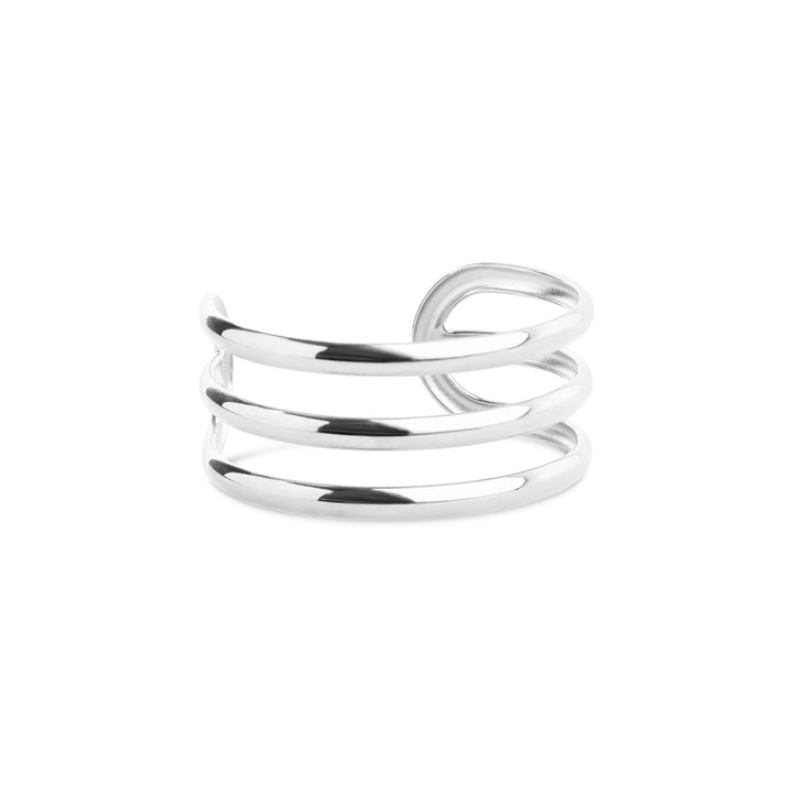 Norma - Pulsera triple de brazaletes de acero inoxidable