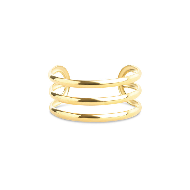 Norma - Pulsera triple de brazaletes de acero inoxidable