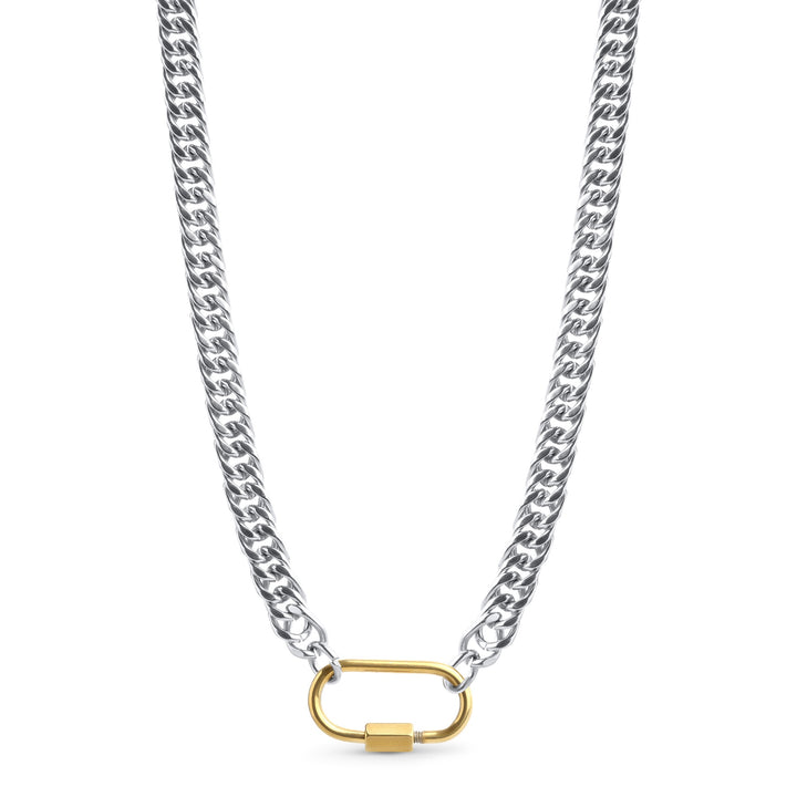 Ninja - Collar de cadena con placa de acero inoxidable