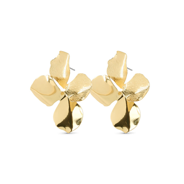 Laila - Pendientes de flor de acero inoxidable