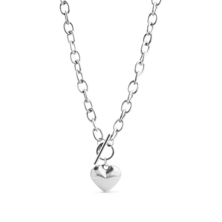 Myra - Collar de corazón de acero inoxidable