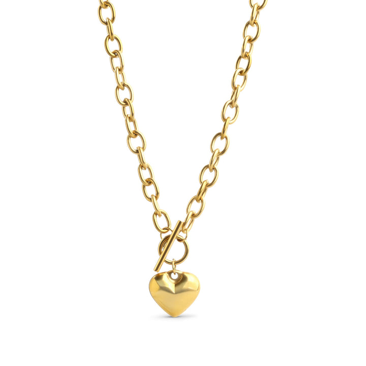 Myra - Collar de corazón de acero inoxidable