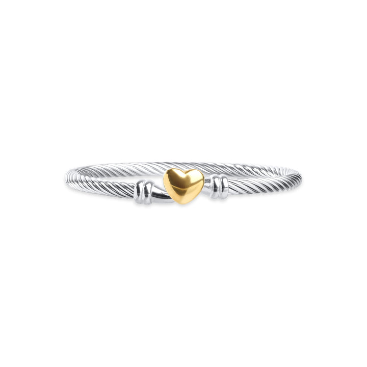 Tuva - Pulsera de corazón de acero inoxidable