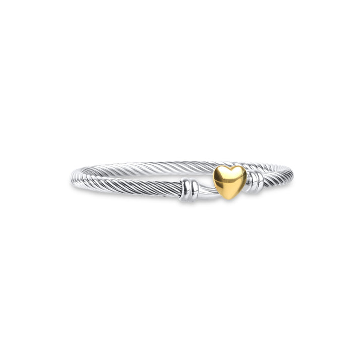Tuva - Pulsera de corazón de acero inoxidable