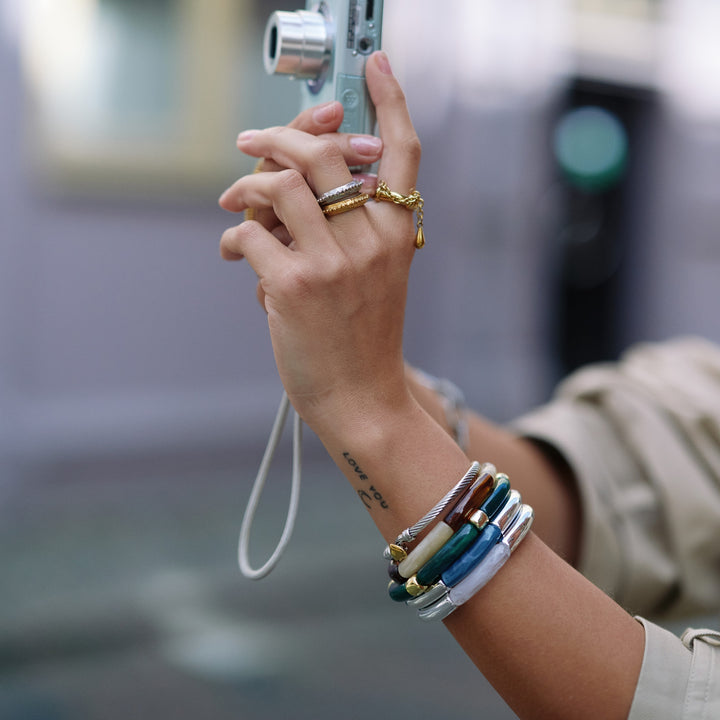 Tuva - Pulsera de corazón de acero inoxidable