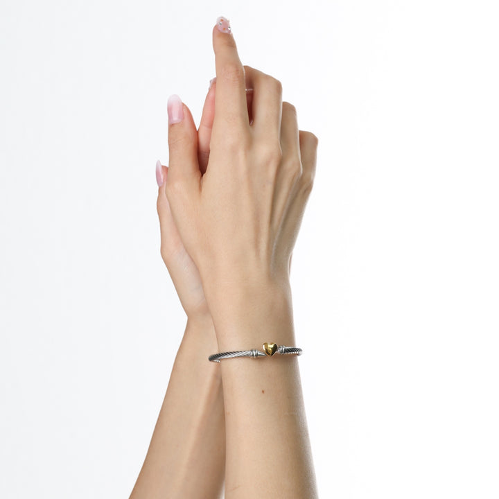 Tuva - Pulsera de corazón de acero inoxidable