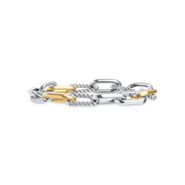 Nanja - Pulsera de cadena de eslabones de acero inoxidable