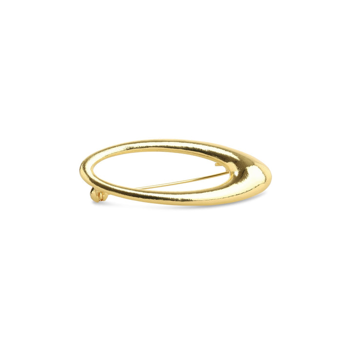 Illiona – sleek brooch, gold | Timi of Sweden