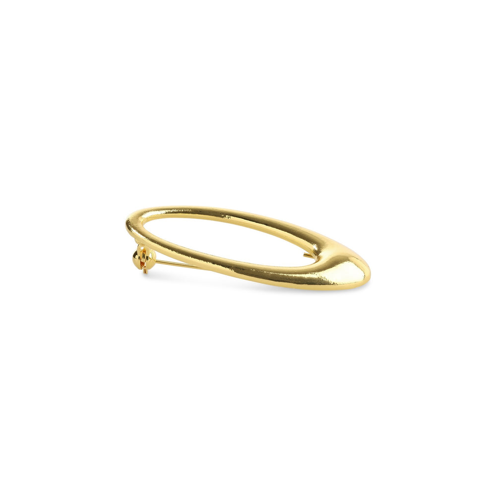 Illiona – sleek brooch, gold | Timi of Sweden