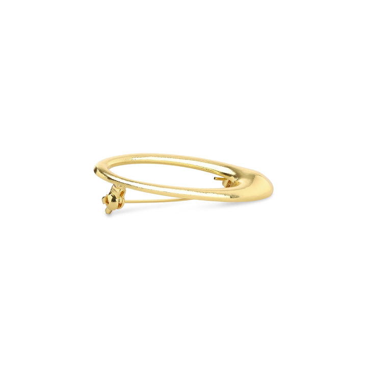 Illiona – sleek brooch, gold | Timi of Sweden