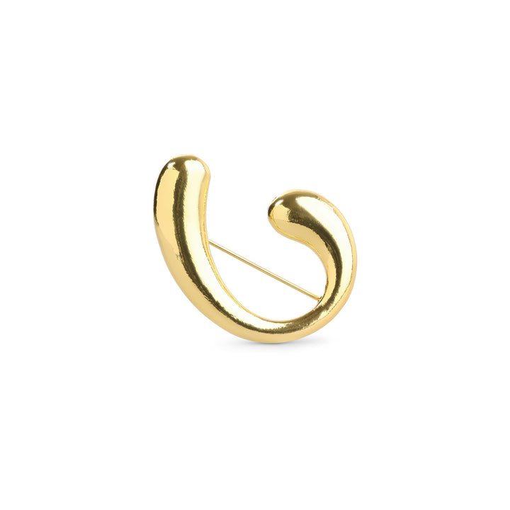 Novelia – sculptural brooch, gold | Timi of Sweden