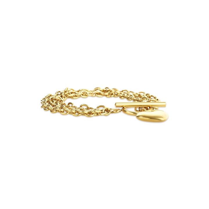 Emilia - Pulsera de cadena de corazón de acero inoxidable