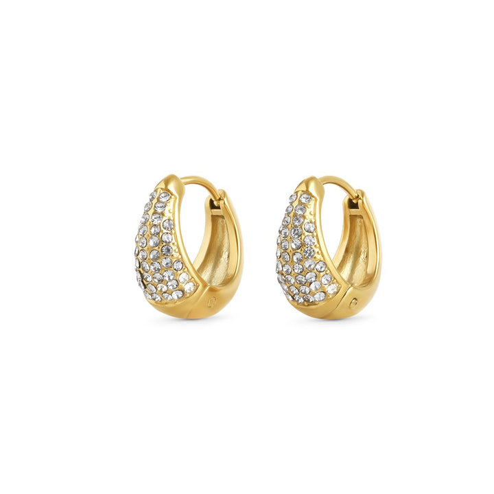 Sunniva – Pavé Hoop Earrings | Timi of Sweden