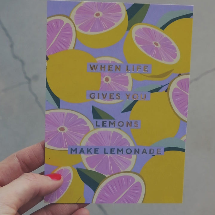 hacer limonada Postal
