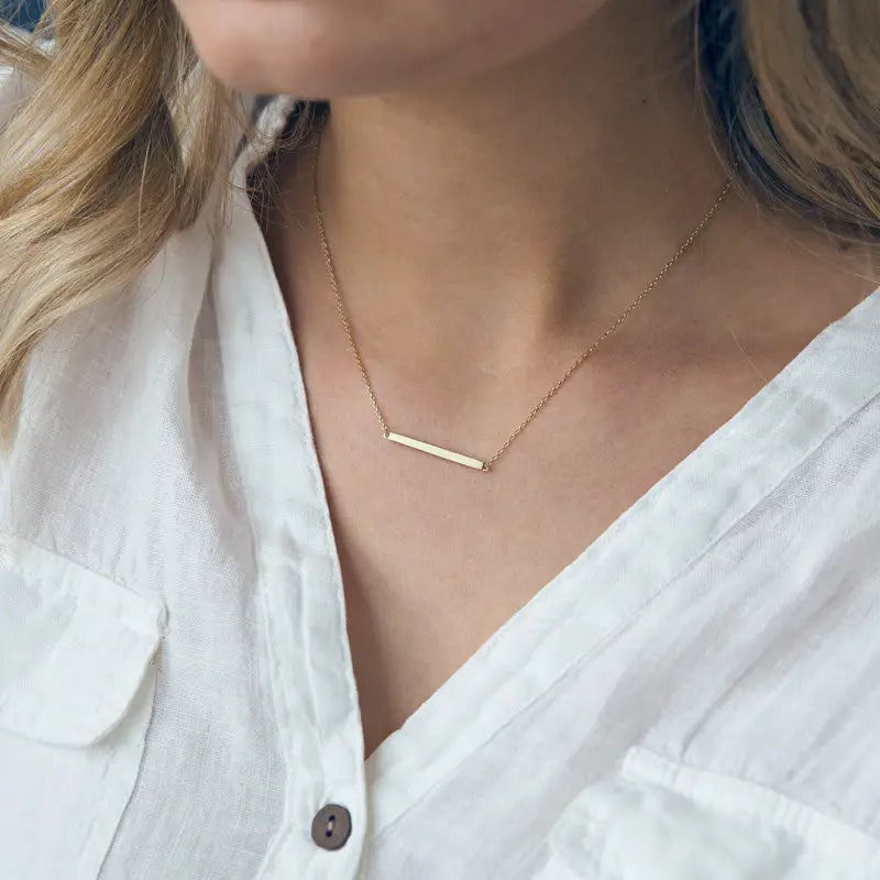 Bar Necklace Gold