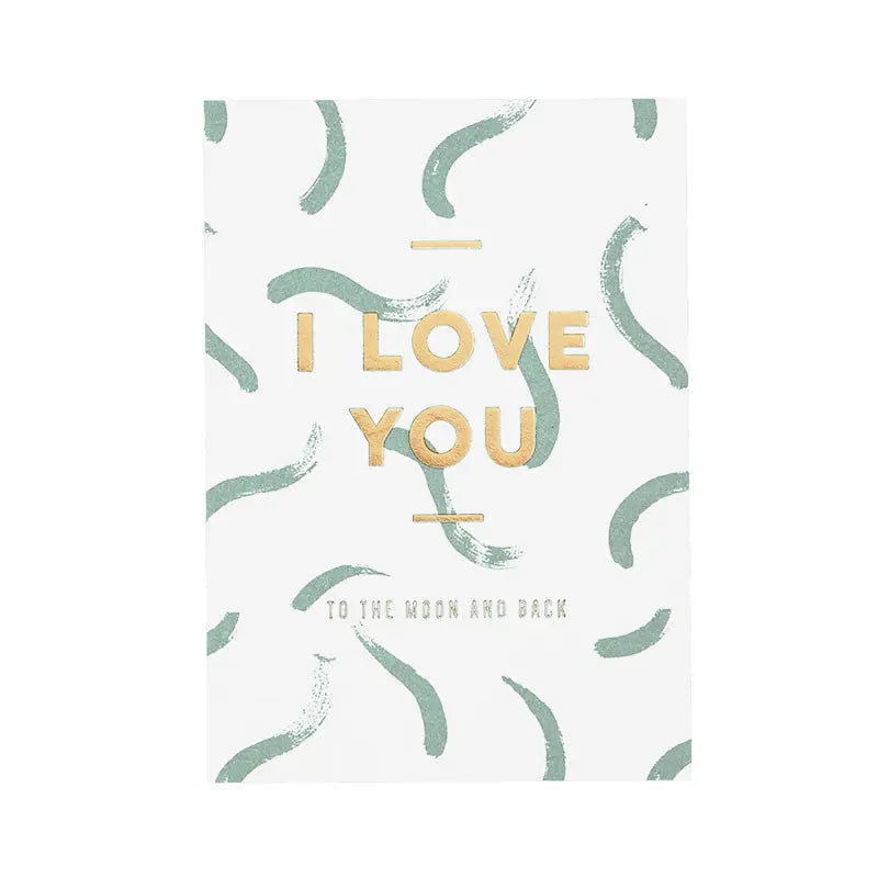 I Love You Gold Postcard