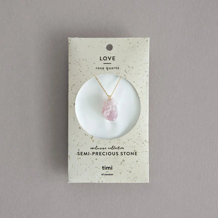 Necklace Semi-Precious Stone Rose Quartz