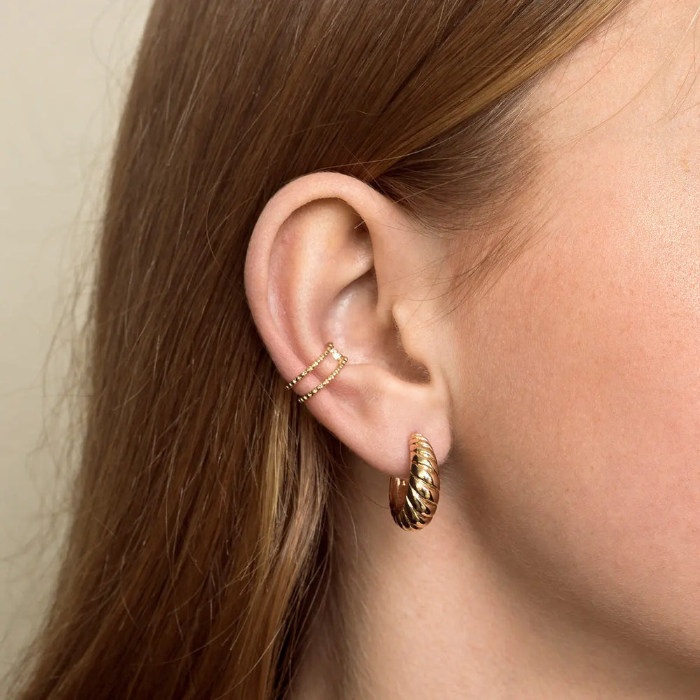 Croissant hoop earring