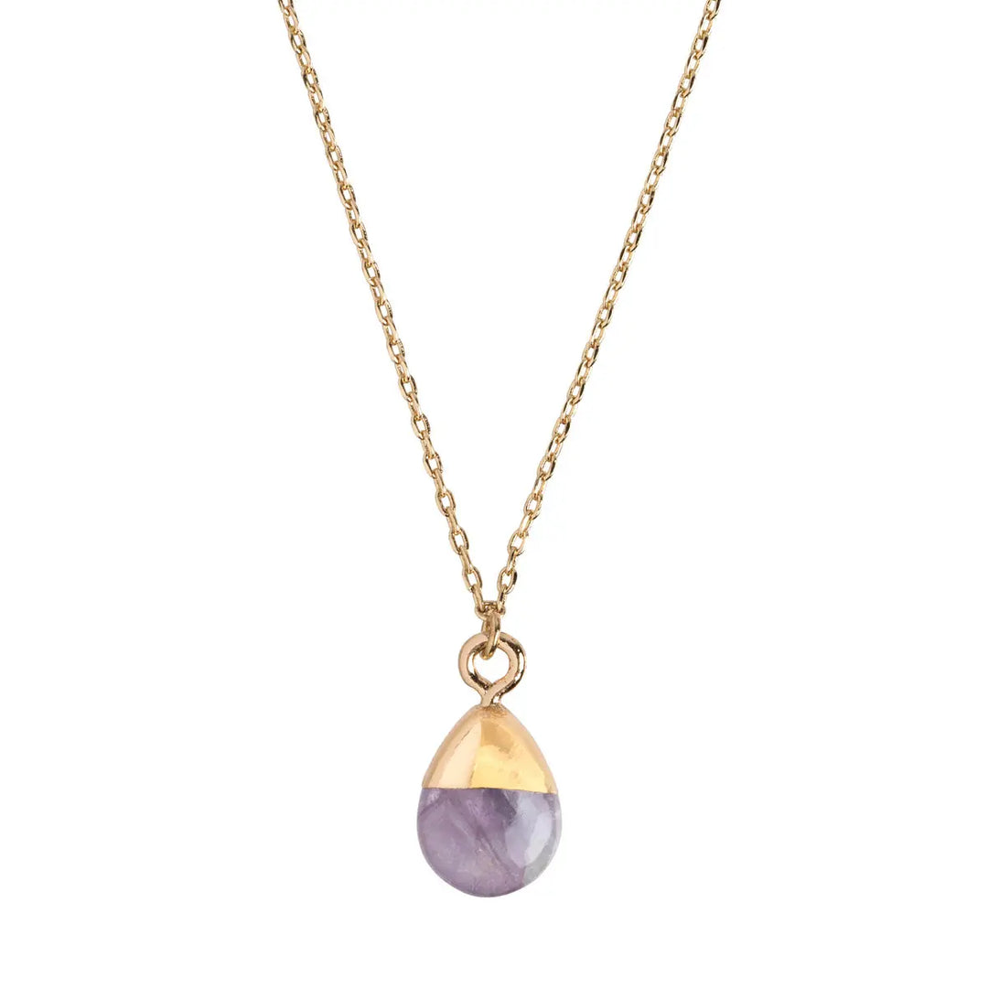 Gold Dipped Amethyst Necklace