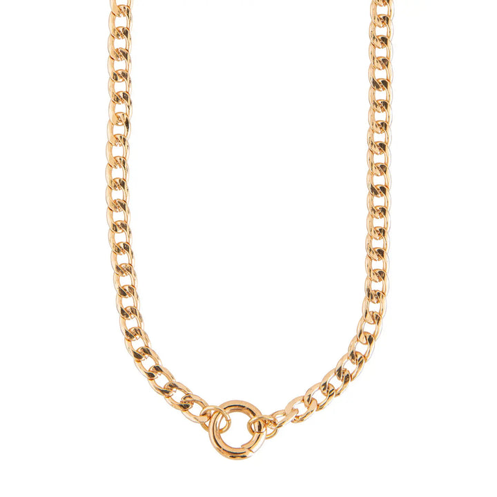 Round Lock Chain Necklace