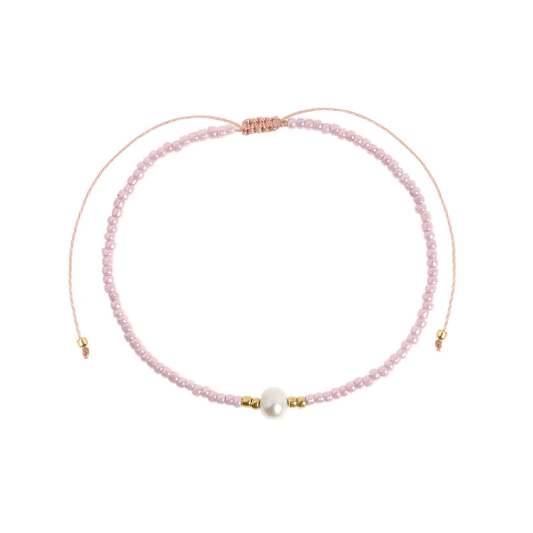 Alba - Bead with Pearl Macrame Bracelet