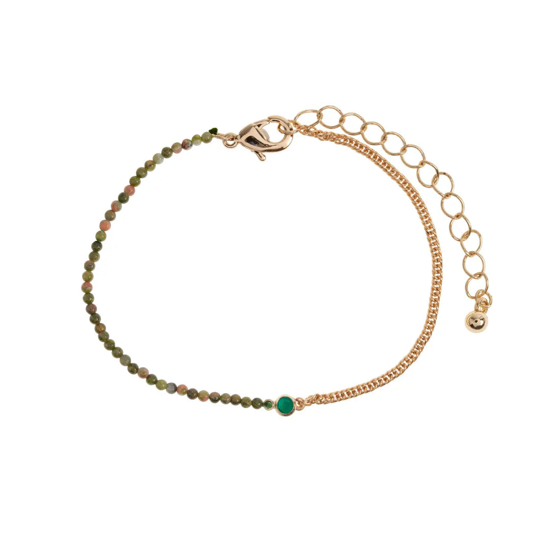 Isa - Bead and Crystal Chain Bracelet