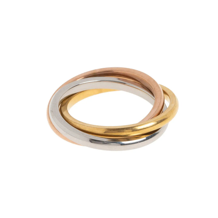 Jules - Anillo triple de colores en acero inoxidable