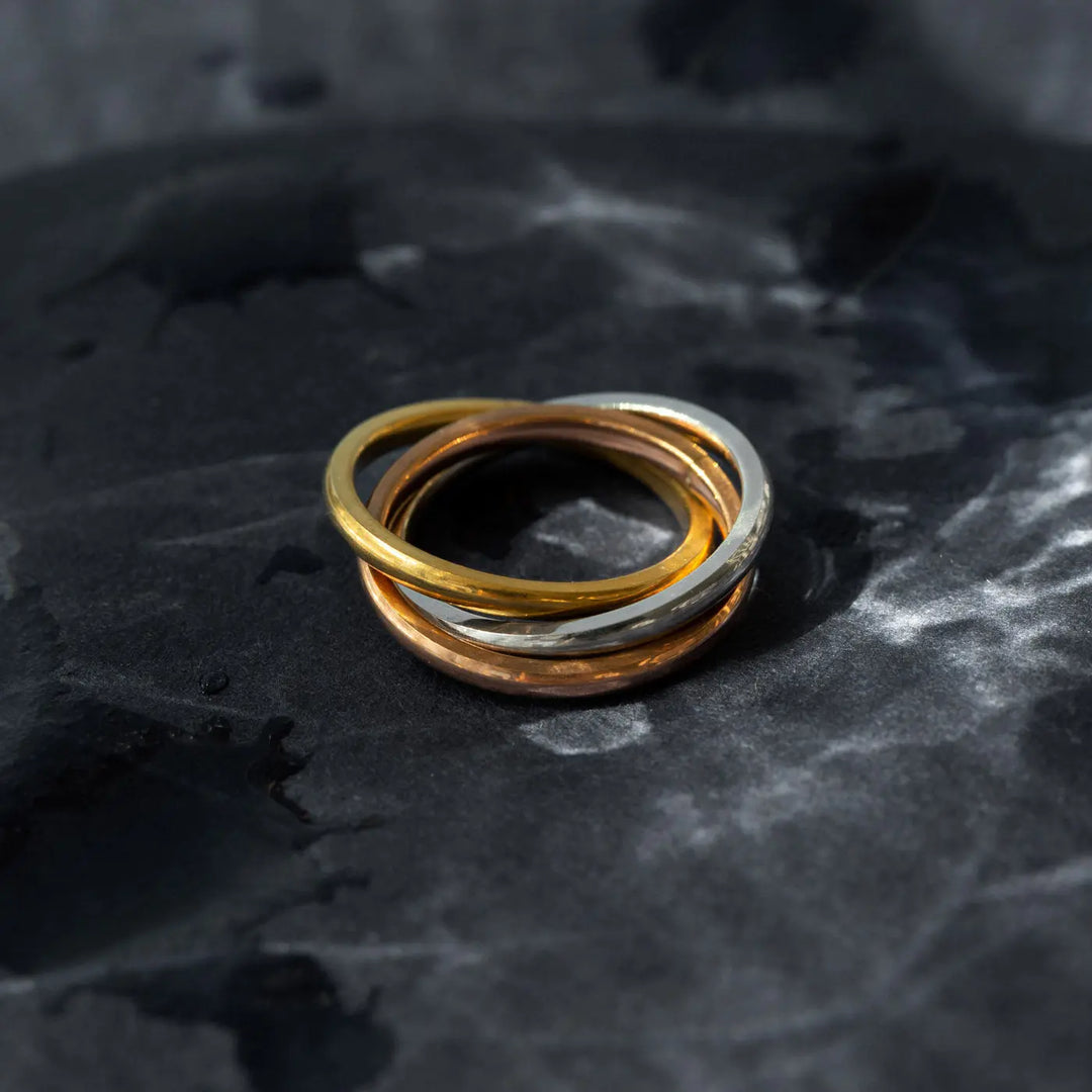 Jules - Anillo triple color de acero inoxidable Timi of Sweden