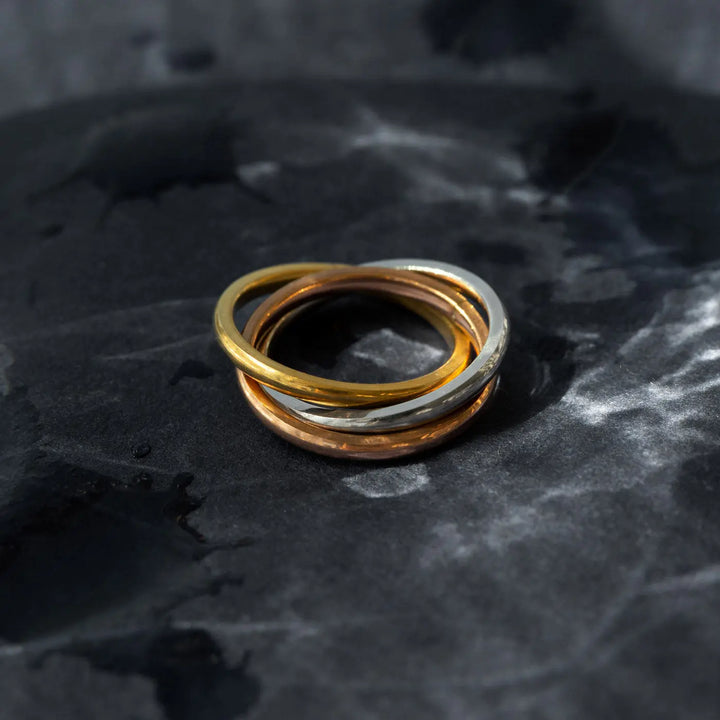 Jules - Anillo triple color de acero inoxidable Timi of Sweden